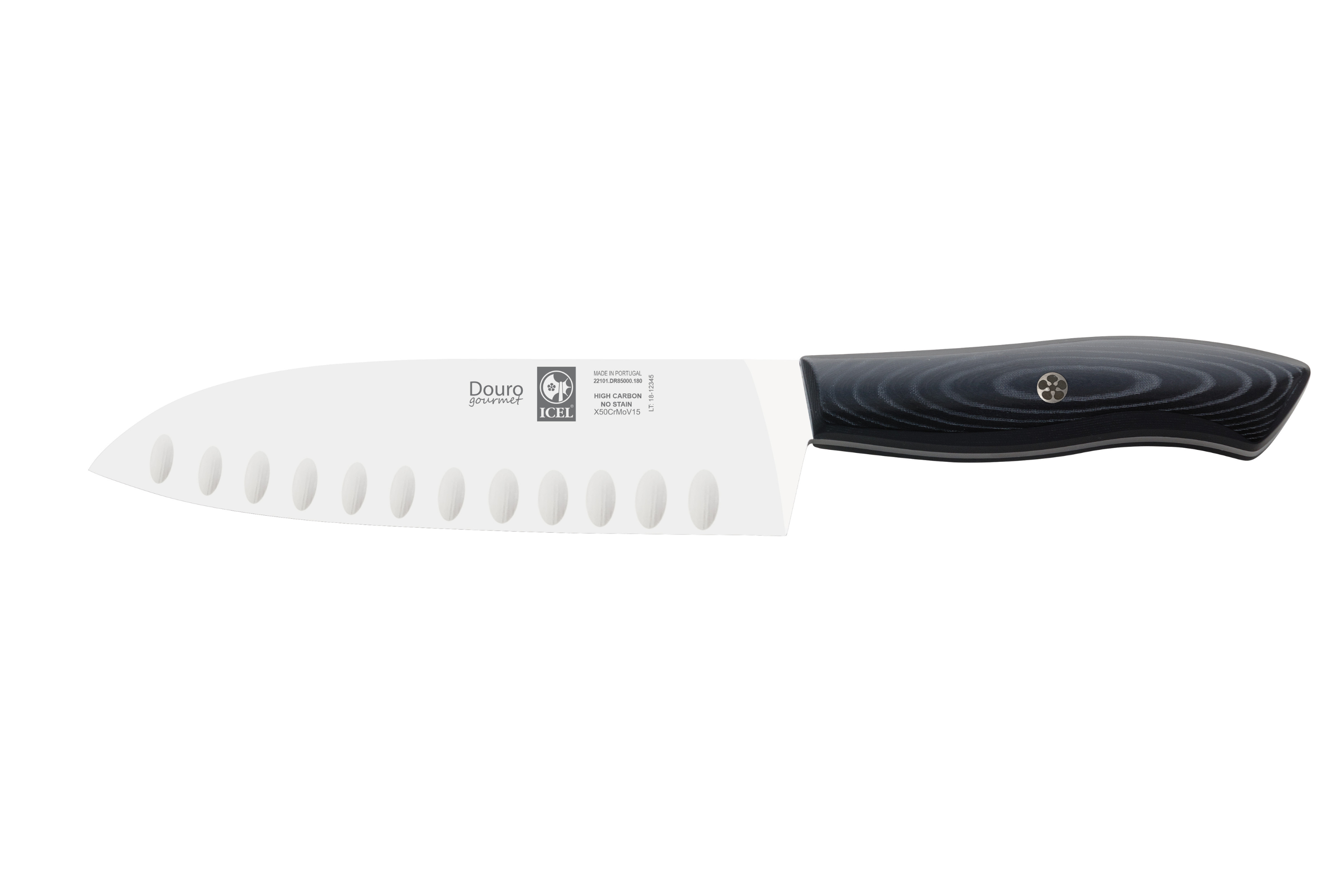 Faca Santoku, alvéolos 180mm