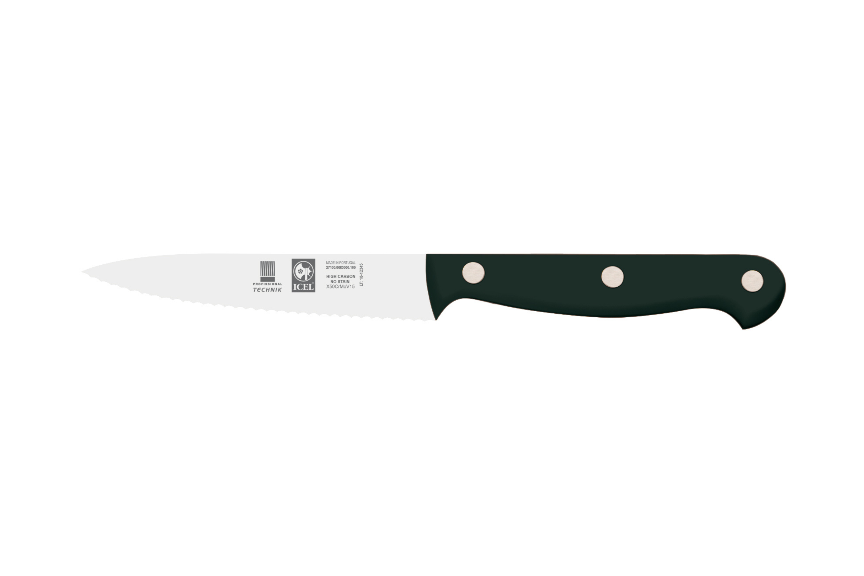 Faca para legumes, serrilha 100mm