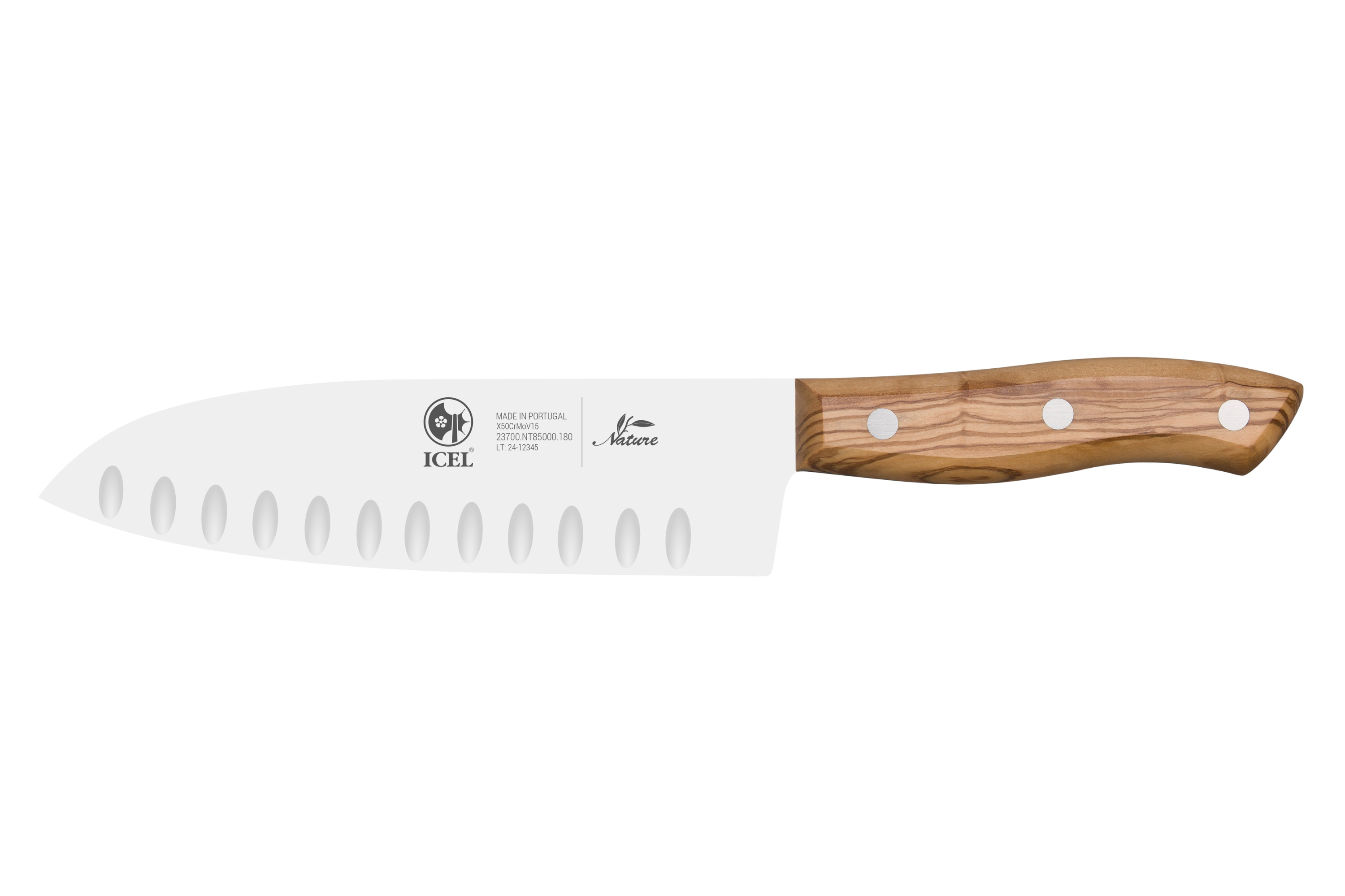 Faca Santoku, alvéolos 180mm