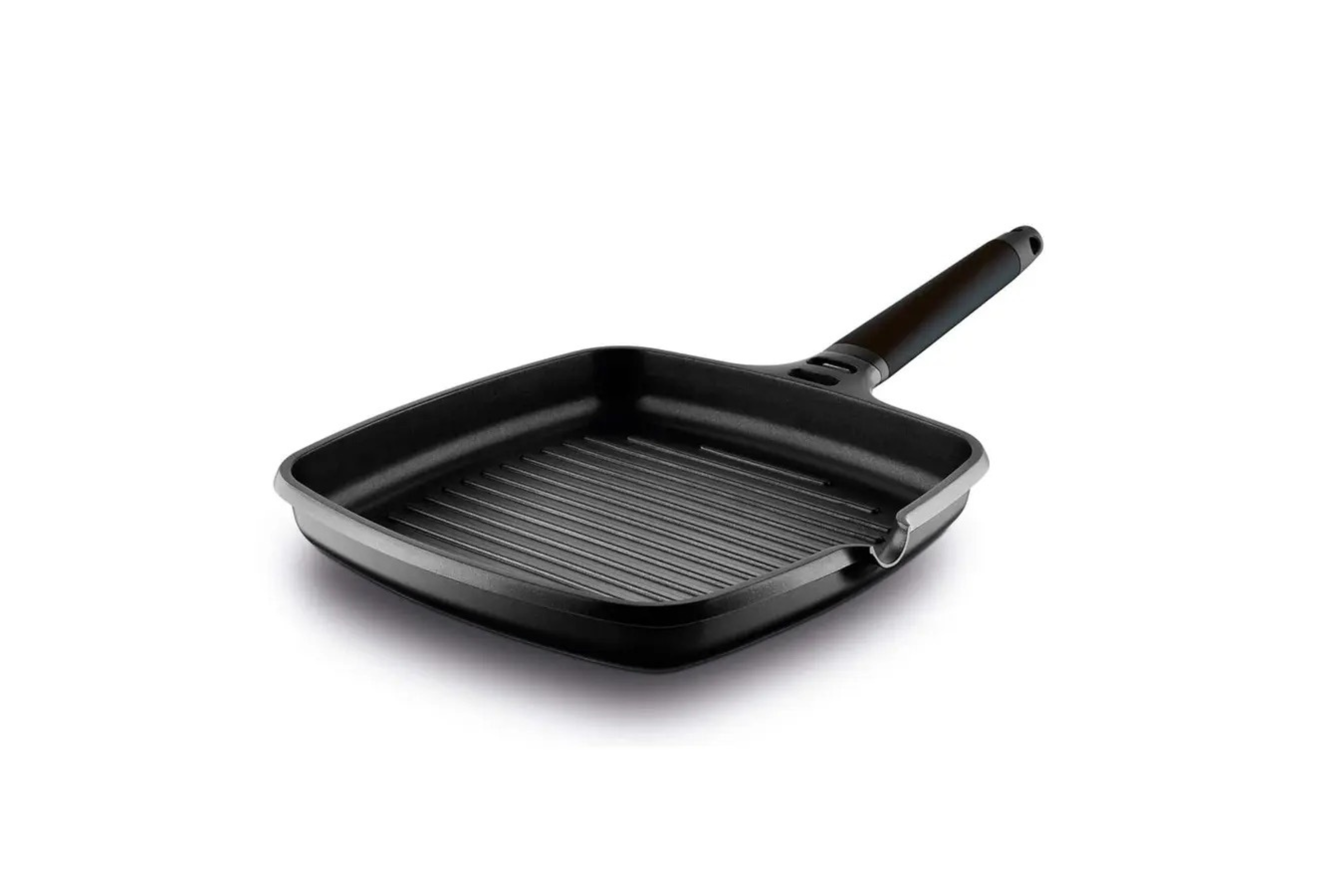 Grill Castey Induction Antiaderente 22×22cm de Alumínio Fundido com Cabo Removível