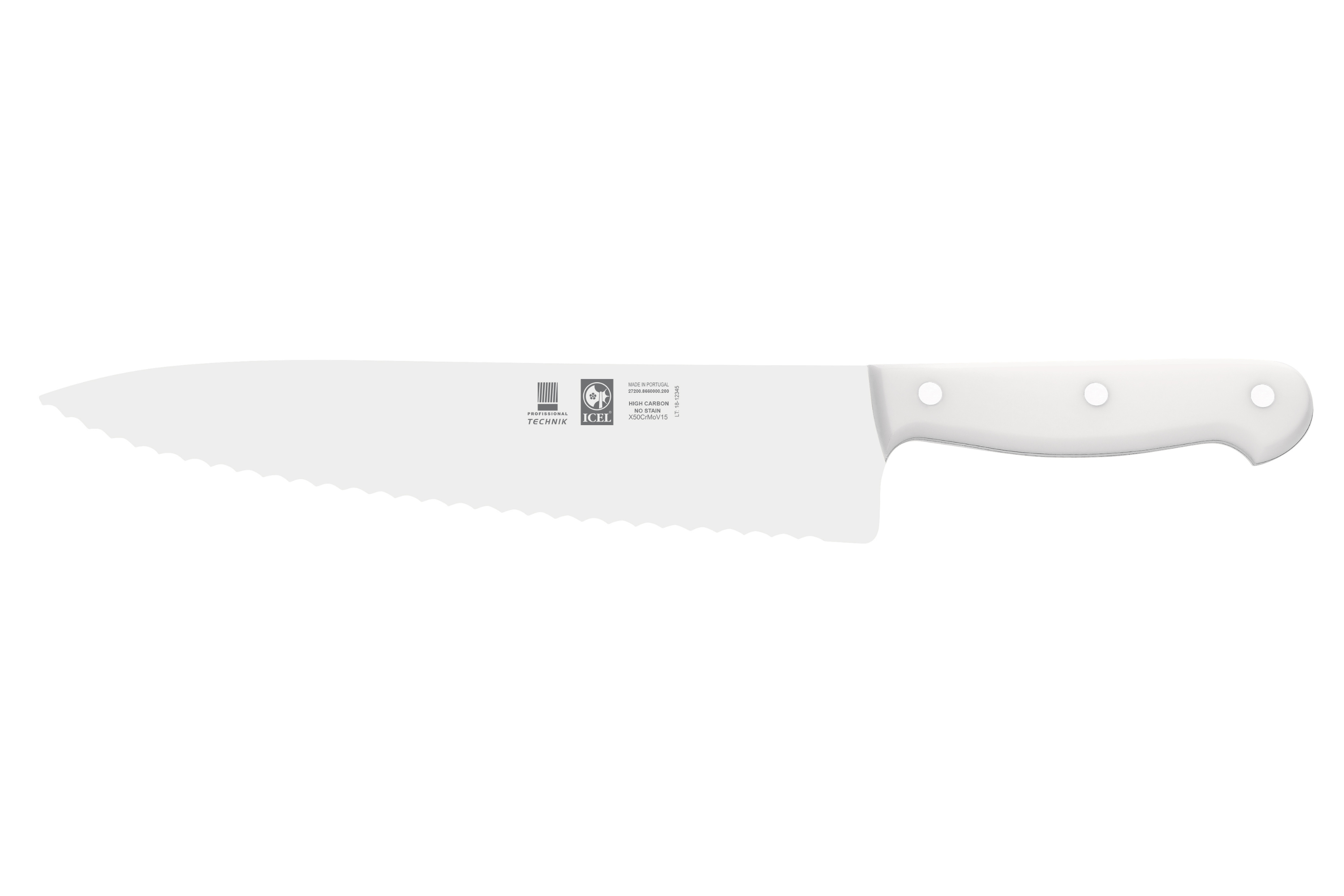 Faca de chefe, serrilha 200mm