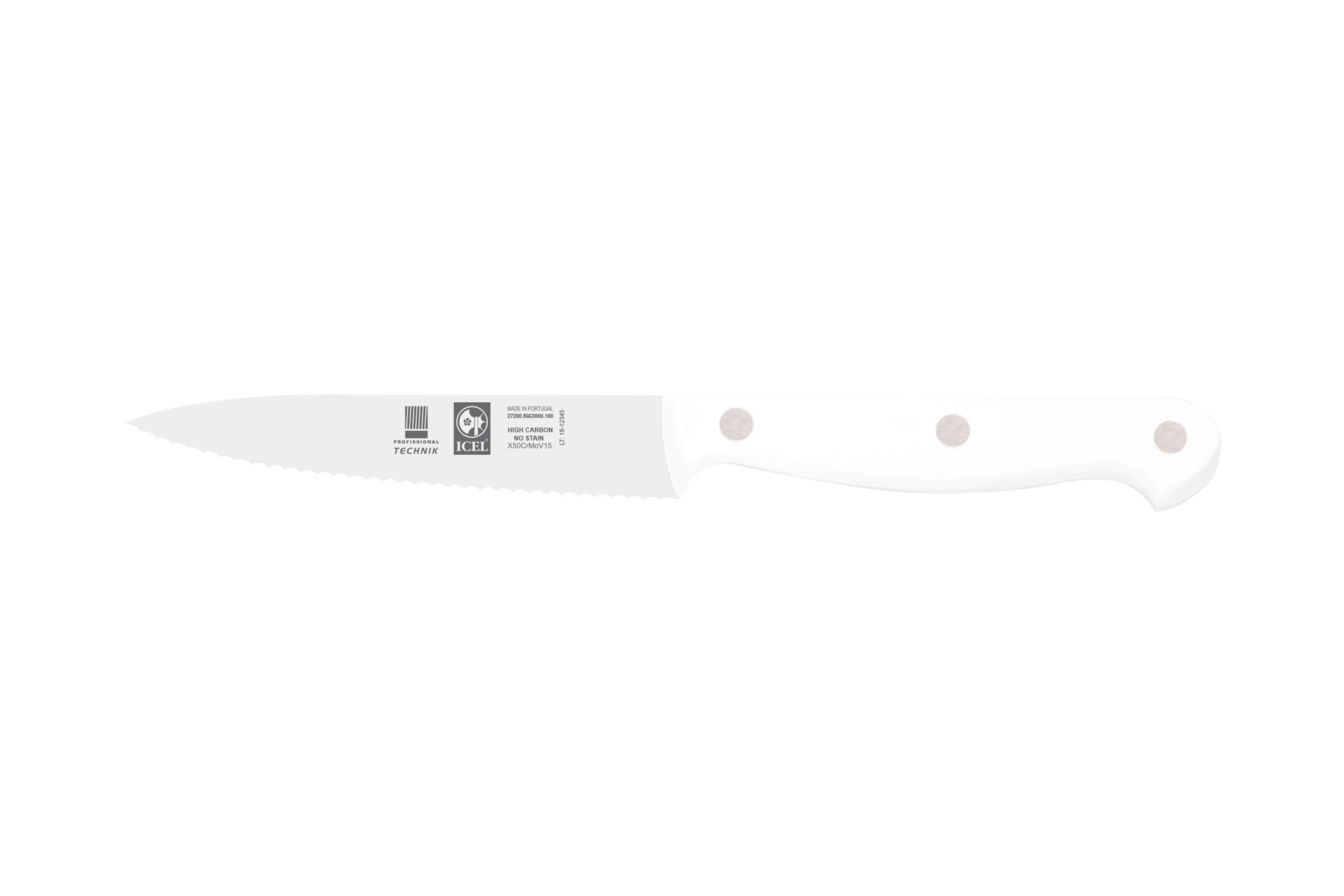 Faca para legumes, serrilha 100mm