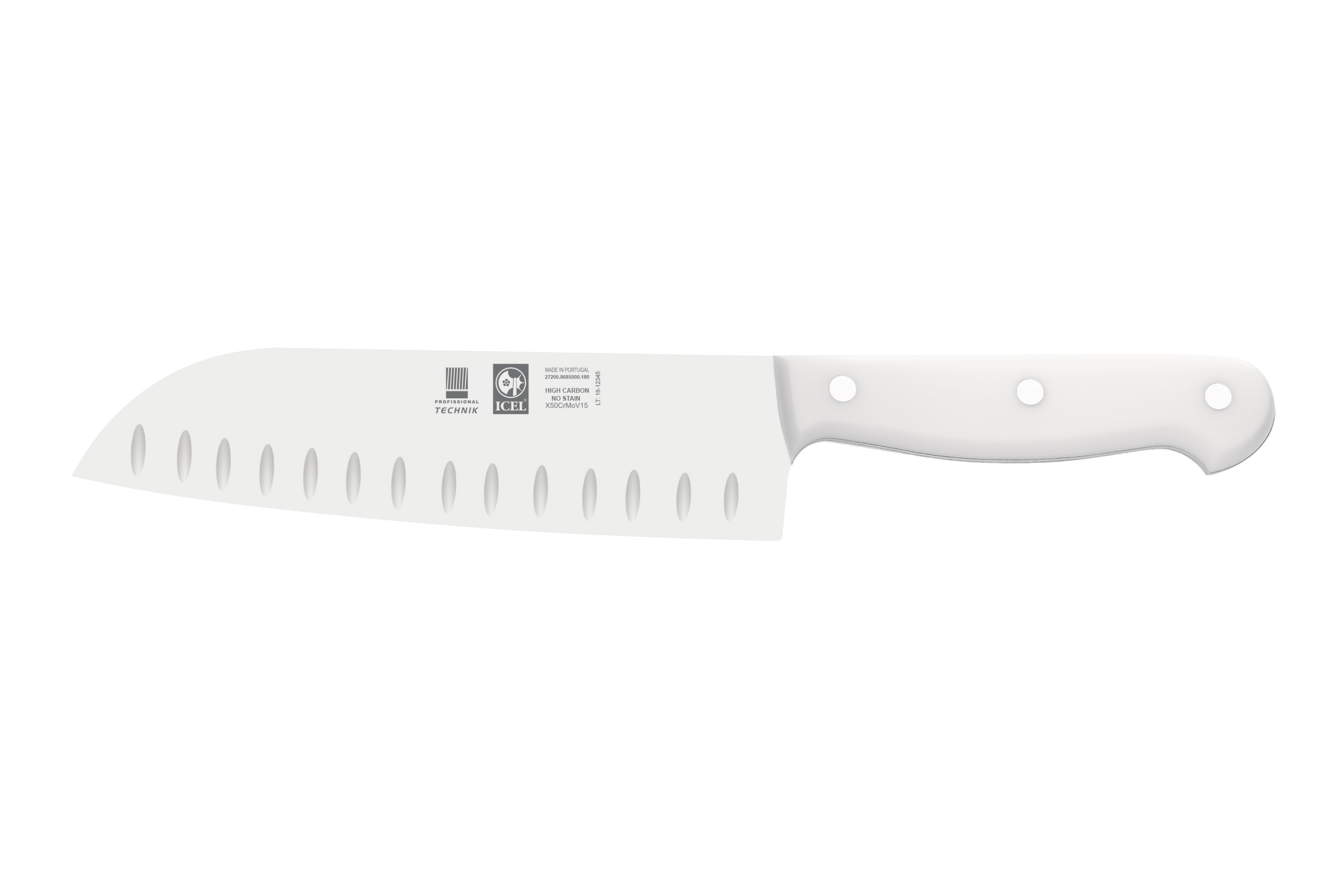 Faca Santoku, alvéolos 180mm