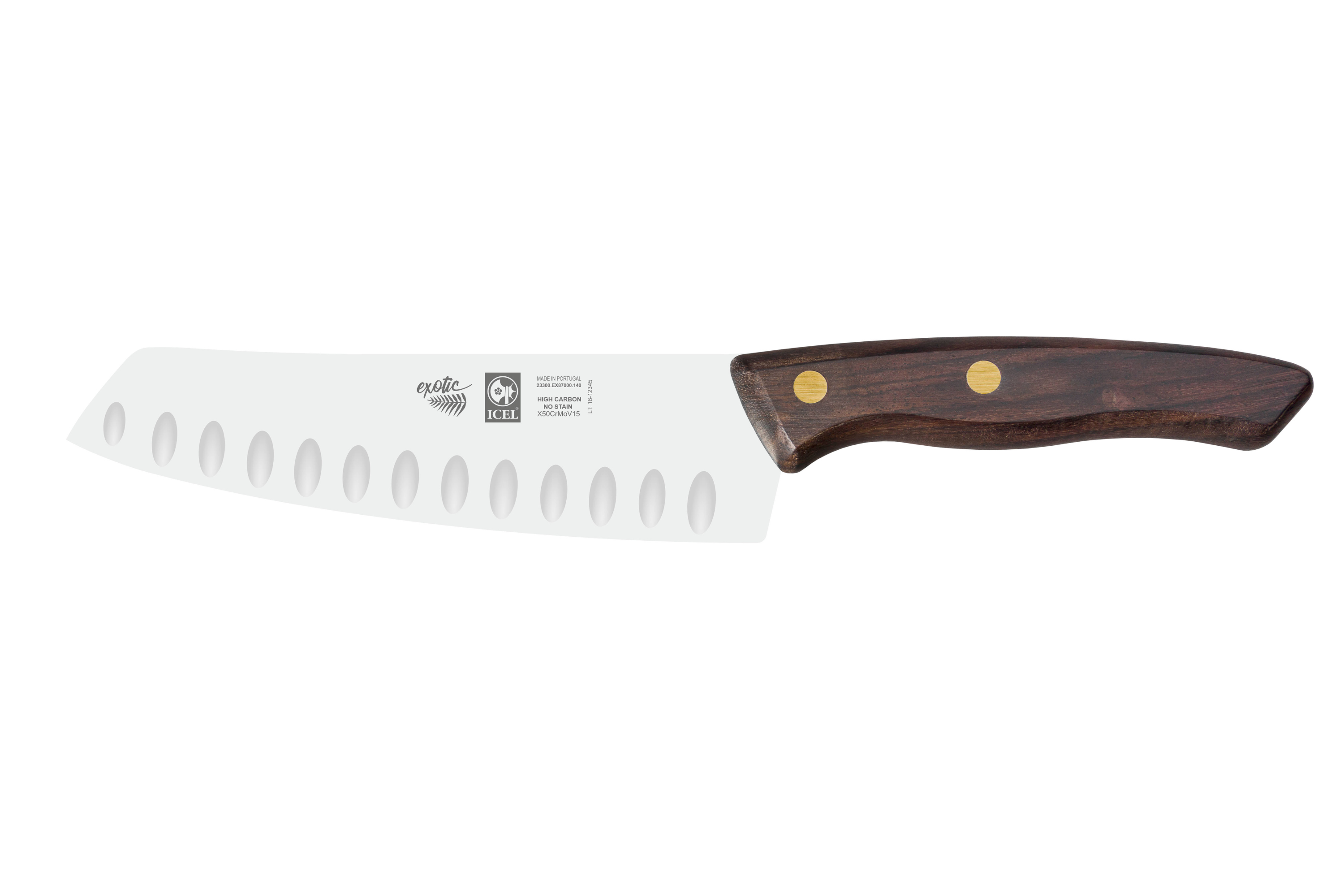 Faca Santoku, alvéolos 140mm