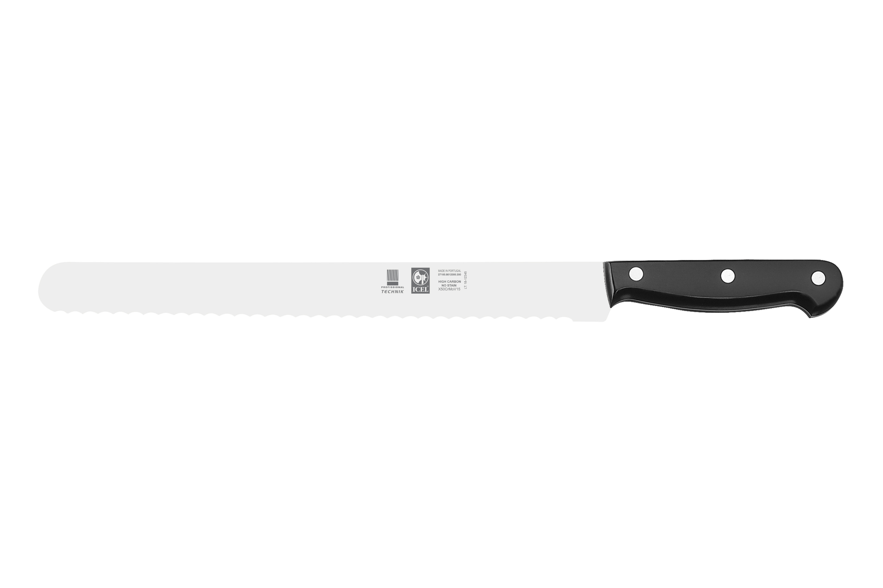 Faca para carnes frias, serrilha 300mm