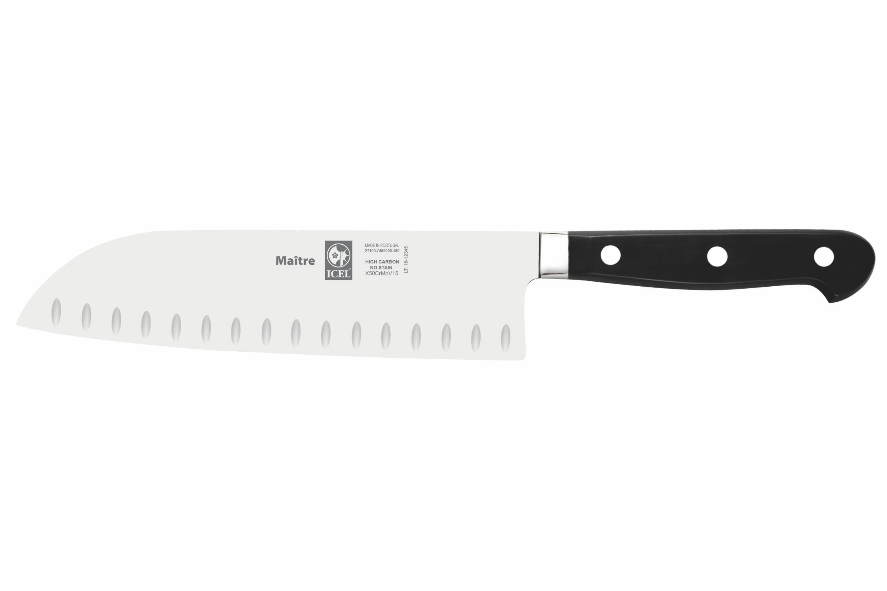 Faca Santoku, alvéolos 180mm